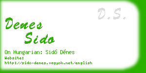 denes sido business card