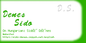 denes sido business card